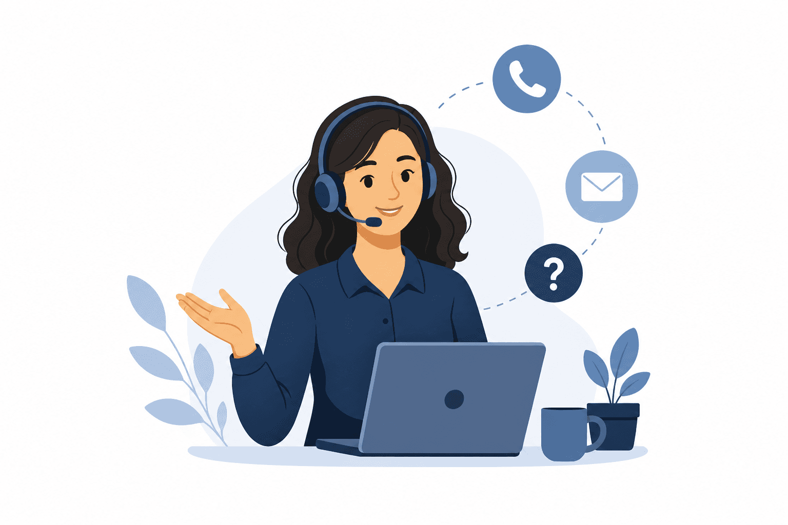 Classity support specialist wearing a headset, ready to help